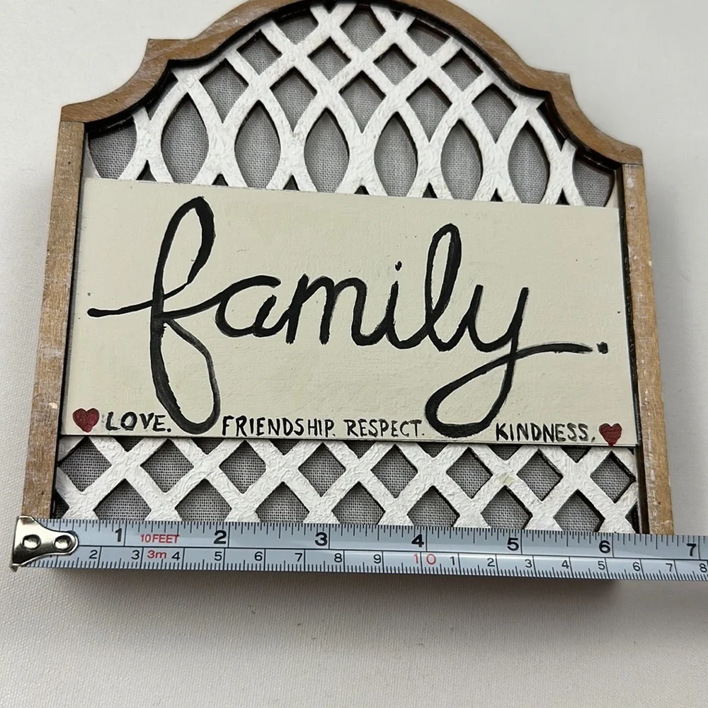 Handcrafted (painted) wall art decor. “Family” sign
